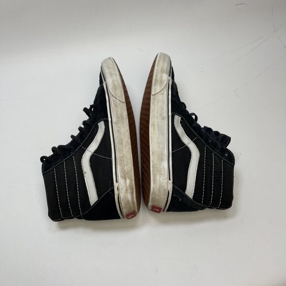Vans High Top Shoes Women's Sz 9.5 / Men 8 US Sneaker Sk8-Hi Canvas Black White - Picture 9 of 14
